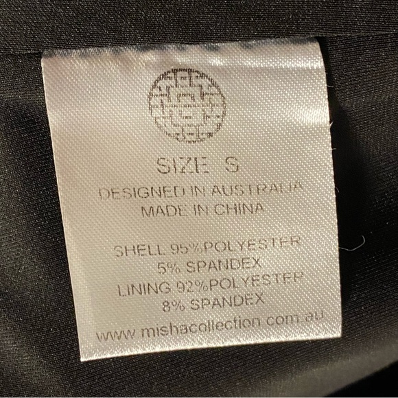 MISHA COLLECTION black Claudia sleeveless Halter fitted bodycon midi dress - Picture 7 of 9